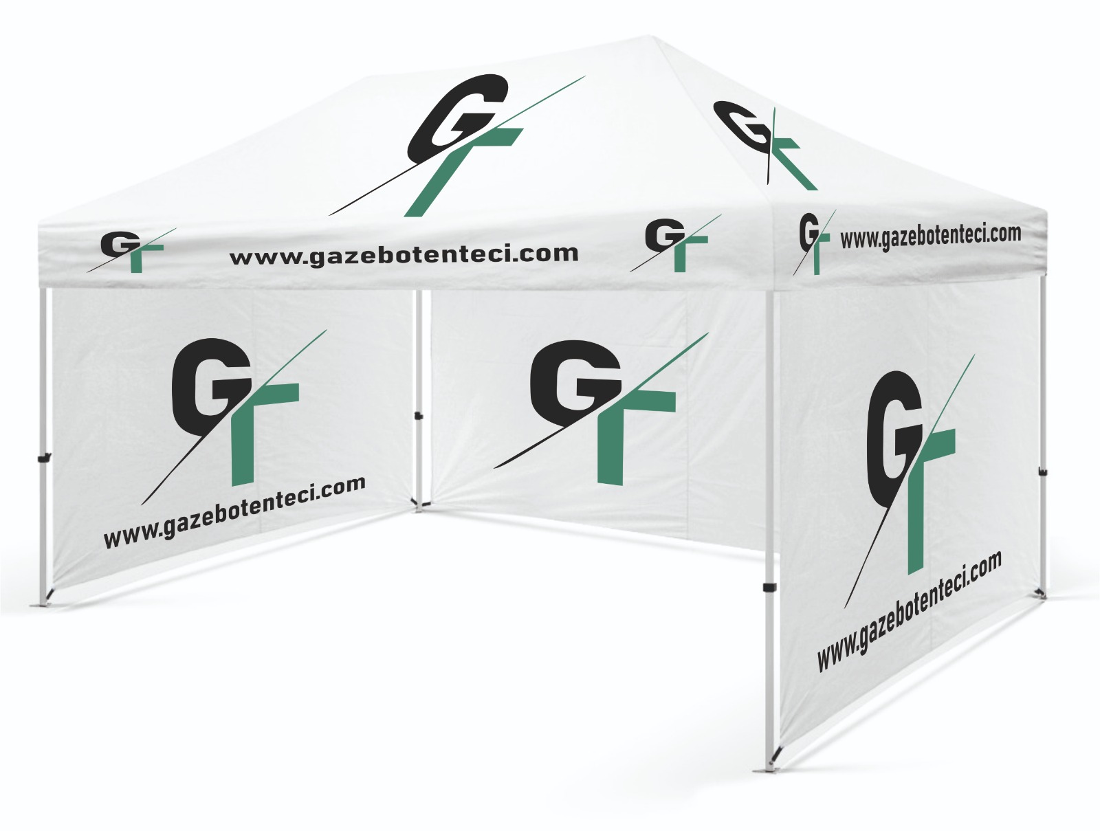 3x6 Baskılı Gazebo Tente