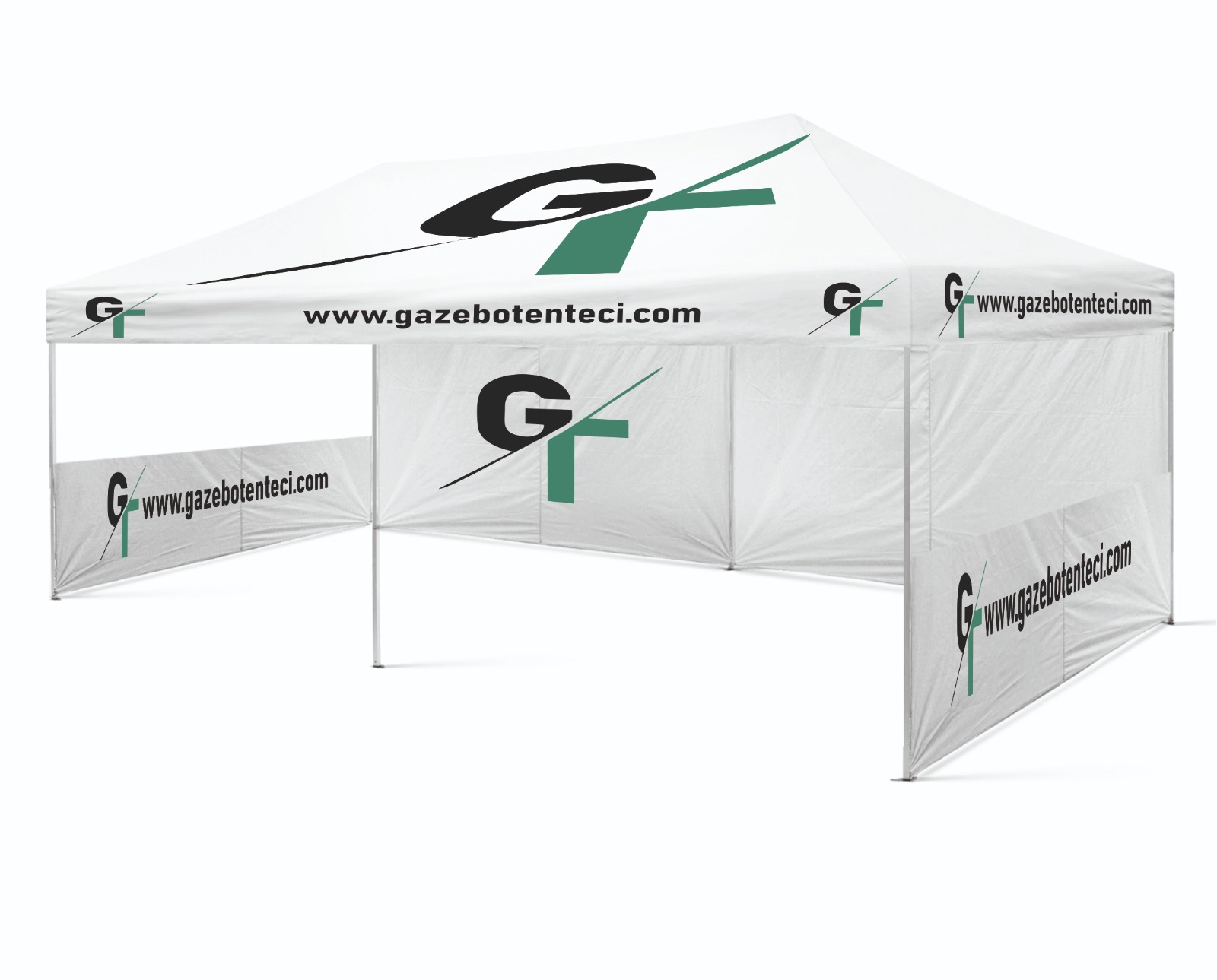 4x6 Baskılı Gazebo Tente